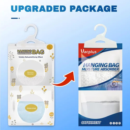 Miniatura 8 de Vacplus Paquetes absorbentes de humedad, paquete de 5 sin fragancia, paquetes de humedad, paquetes desecantes, bolsas deshumidificadoras de armario