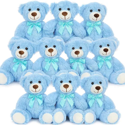 Miniatura 9 de MaoGoLan Paquete de osos de peluche para baby shower, 12 paquetes de pequeños osos de peluche en oferta, osos de peluche pequeños de 13.5" de felpa