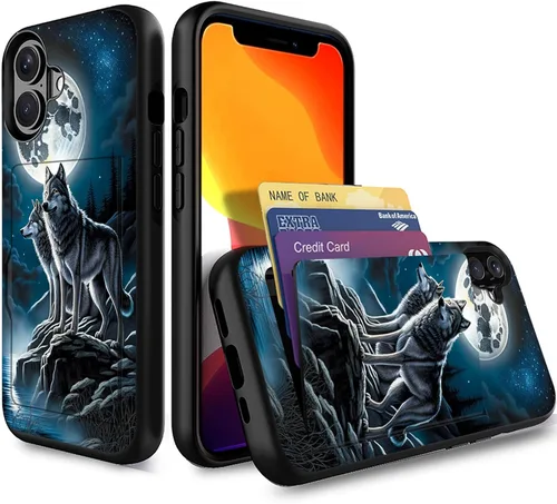 Miniatura 175 de Funda para iPhone Air, funda tipo cartera con ranura para tarjeta oculta, a prueba de golpes, TPU y PC, funda protectora de doble capa para iPhone