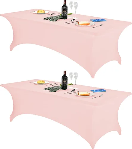 Miniatura 82 de FORLIFE - Funda de mesa de elastano, mantel ajustado de 4 pies para mesas rectangulares, funda elástica para patio, universal para bodas, banquetes