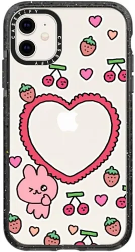 Miniatura 73 de CASETiFY Impact - Funda para iPhone 11 - Flower Power Retro - Negro Transparente