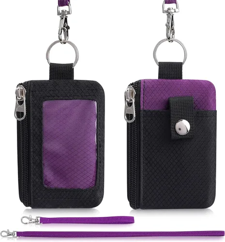 Miniatura 6 de Cartera minimalista para hombre y mujer, Negro púrpura, Classic