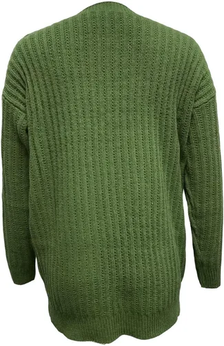 Miniatura 4 de Suéter de punto con cuello redondo para mujer, suéter informal de manga completa para invierno y otoño, suéter suave con huecos