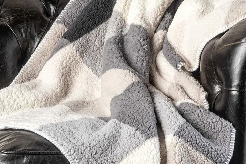 Miniatura 4 de Luxe - Manta de forro polar sherpa, ultra afelpada, ligera, suave y acogedora para cama, sofá y hogar, cálida manta de felpa bohemia, suave y Combo