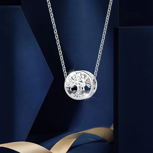 Miniatura 5 de QeenseKc Dije de círculo de la vida familiar para siempre árbol de la vida para pulsera Pandora