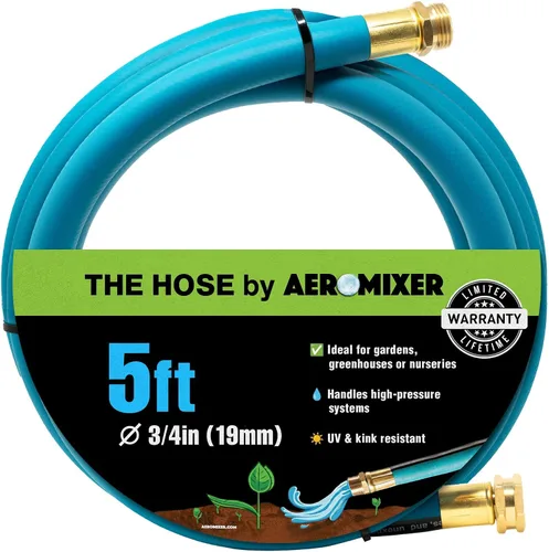 Miniatura 23 de Aeromixer THE HOSE - Manguera de jardín de 1 pulgada de 15 pies con juego de adaptadores para espitas de 3/4, mangueras de jardín comerciales sin