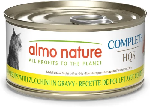 Miniatura 11 de almo nature HQS Complete CAT - Comida húmeda para gatos, receta de pollo con pato en salsa, comida para gatos sin granos, 2.47 onzas (paquete de 12)
