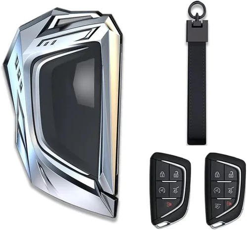 Miniatura 11 de Funda protectora de metal de aleación de zinc para Cadillac Escalade CT4 CT5 2020-2022 3/4/5/6 botones