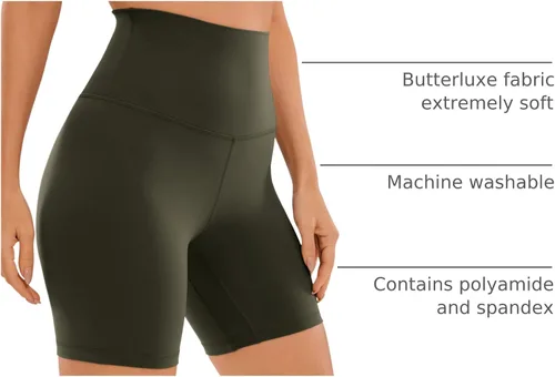 Miniatura 16 de CRZ YOGA Butterluxe Super High Waist Biker Shorts 6"- Yoga Workout Womens Buttery Soft Over Belly