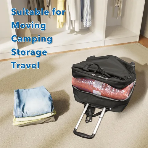 Miniatura 7 de Paquete de 36 bolsas de almacenamiento al vacío con bomba eléctrica, bolsas de sellado al vacío para ropa, almohadas, cobijas, ropa de cama