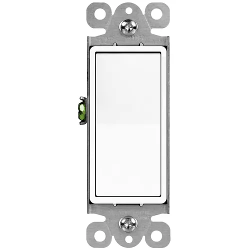Miniatura 33 de ENERLITES Interruptor de luz de paleta decorativa de 3 vías, acabado brillante, un solo polo o tres vías, 3 cables, tornillo de puesta a tierra
