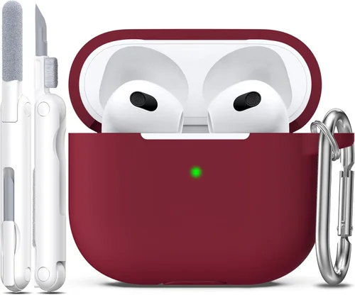 Miniatura 52 de Funda para AirPods con llavero, protección completa, de silicona, accesorios para AirPods, funda para hombres, mujeres y adolescentes, con estuche
