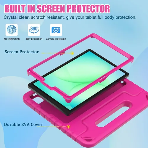 Miniatura 3 de BMOUO Funda infantil para Samsung Galaxy Tab A11 de 8.7 pulgadas 2025, Galaxy A9 de 8.7 pulgadas 2023 / A7 Lite 2021 con protector de pantalla, a
