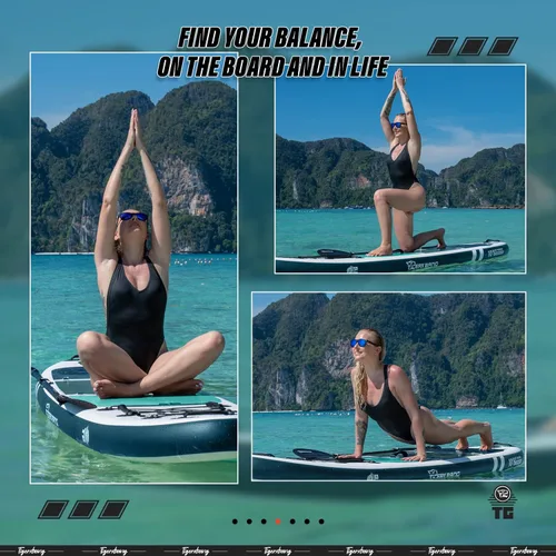 Miniatura 4 de Inflatable Paddle Board with Premium SUP Board Accessories, Allround Paddle Boards for Adults/Kids,Stand Up Paddle Board Defender Collection 10'-Azul