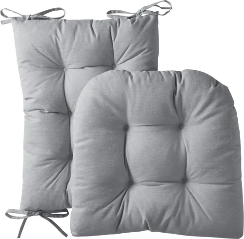 Miniatura 9 de Marina Decoration Cojín para silla mecedora, cómodo, grueso, copetudo, con respaldo alto, antideslizante, juego de 2 piezas superior e inferior