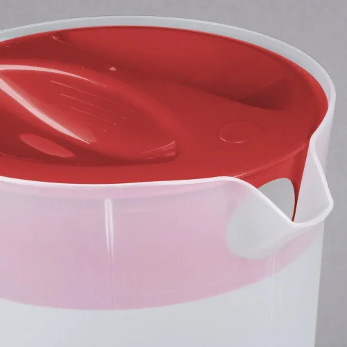 Miniatura 5 de Rubbermaid Jarra clásica de 1 galón con base transparente, tapa roja