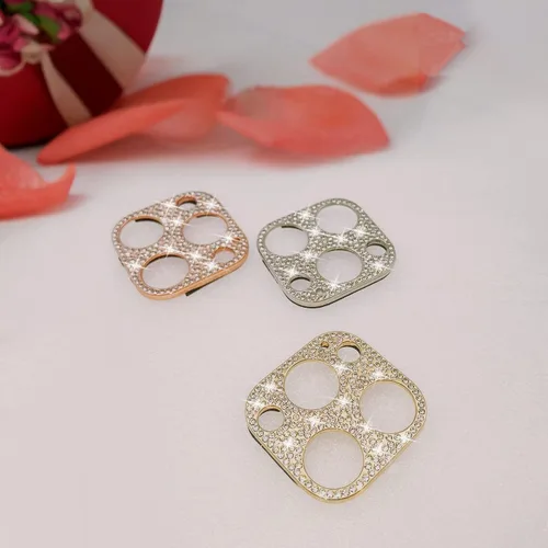 Miniatura 5 de Protector de lente brillante para iPhone 13 Pro Max, cubierta de cámara con purpurina 3D, diamantes de imitación, puntos brillantes, decoración
