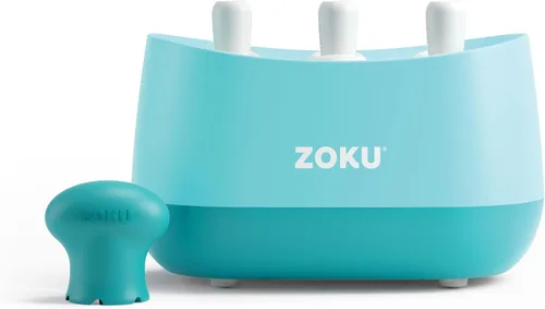 ZOKU Nueva máquina triple rápida para hacer estallar, crea 3 paletas en minutos, incluye súper herramienta, 6 palos y protectores de goteo, 2 tazas