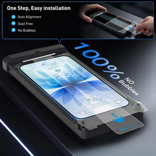 Miniatura 4 de KUZOOM Paquete de 2 protectores de pantalla HD para iPhone 17/16 Pro [6.3 pulgadas], alta definición claridad 9H+ vidrio templado, película