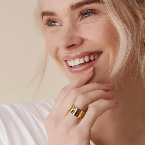 Miniatura 2 de PAVOI 18K Gold Plated 3 Rings Set Gold Stacking Rings for Women Stacking Ring Set