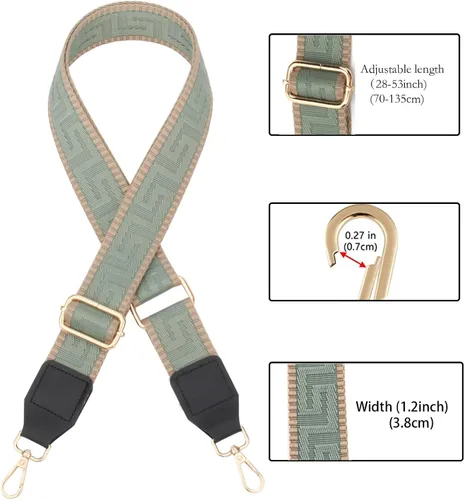 Miniatura 4 de BEUDW Wide Shoulder Strap Adjustable Shoulder Straps Purse Strap Crossbody Canvas Bag Handbag Replacement Shoulder Straps