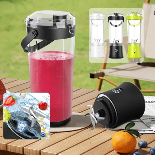 Miniatura 2 de Potente 7.4 V eléctrico Juicer Cup con textura de diseño portátil para frescura Mezcla de frutas en casa Gimnasio Oficina Licuadora de alta velocidad