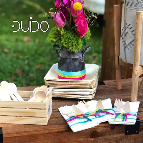 Miniatura 6 de Cuchara de madera pequeña desechable de 3.9 pulgadas (paquete de 300) Mini cucharas de madera, cucharas de muestra biodegradables