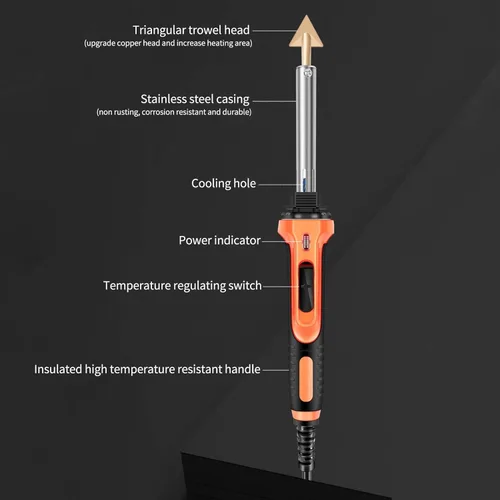Miniatura 3 de Soldador de plástico – Kit de soldadura de plástico de 100 W pistola de soldadura con 56 varillas de soldadura, herramienta profesional de Rojo