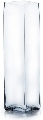 Miniatura 10 de WGV - Bloque de vidrio cuadrado alto para florero, longitud 3 pulgadas, altura 6 pulgadas, recipiente floral transparente, portavelas, terrario