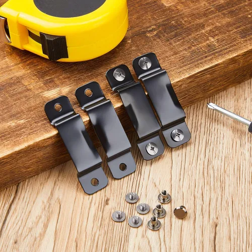 Miniatura 7 de Clip pequeño de metal para cinta métrica, herramienta de cinta métrica, clip de cinturón para cinturón de herramientas con tornillo de montaje