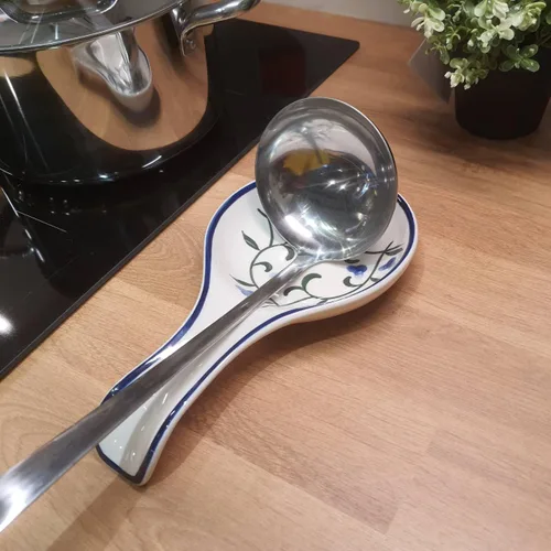 Miniatura 3 de Lindo soporte para cucharas de cerámica grande para encimera de cocina, estufa, resistente al calor, apto para lavavajillas, soporte para utensilios