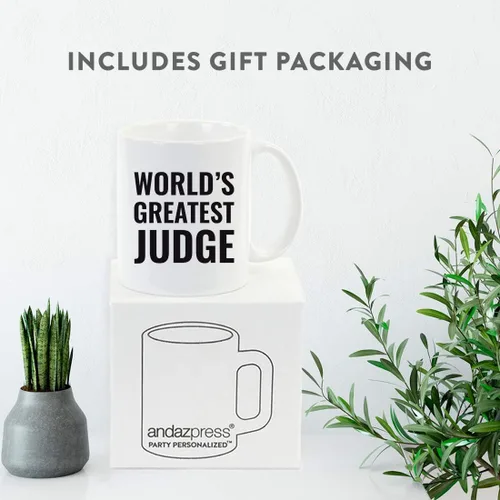 Miniatura 4 de Andaz Press Taza de café de 11 onzas, regalo para hombres o mujeres, taza del juez más grande del mundo, 1 paquete, taza para beber, cumpleaños