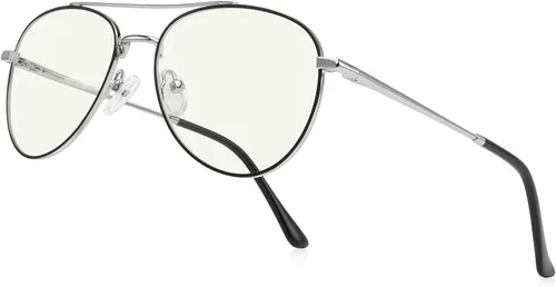 Miniatura 11 de Lentes de lectura de aviador para hombres y mujeres, lentes de bloqueo de luz azul, patillas de primavera Dorado