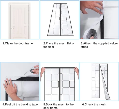 Miniatura 7 de Cortina aislada, térmica, magnética, autosellable, pantalla de EVA para mantener el frío fuera, cubierta de puerta de cierre automático para cocina
