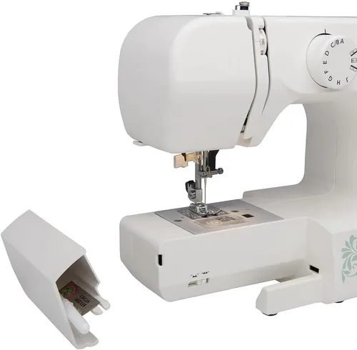 Miniatura 4 de Elnita EM16 - Máquina de coser mecánica con 16 puntadas, enhebrador de agujas integrado y brazo libre convertible; ligera y portátil para todas