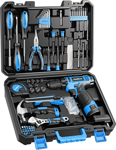 Miniatura 11 de PULITUO Juego de taladro inalámbrico de 12 V verde, kit de taladro eléctrico con batería y cargador, taladro eléctrico para mejoras del hogar