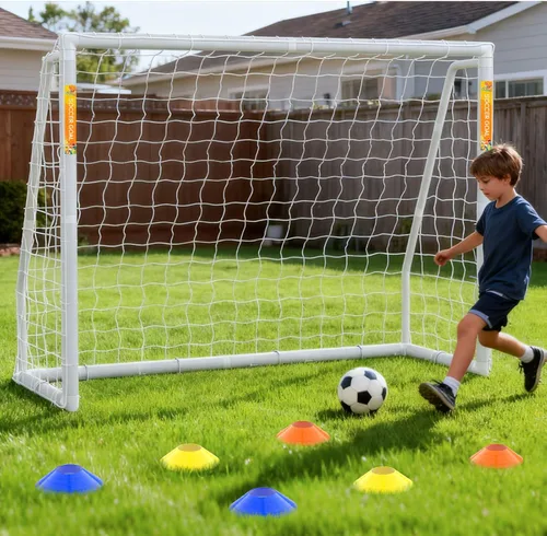 Miniatura 12 de NAIZEA Soccer Goal - 12x6/10x6/8x6/6x4FT Soccer Goals for Backyard, Portable & Weatherproof HPVC Soccers Goal w/Soccer Net Durable Post for Adults &