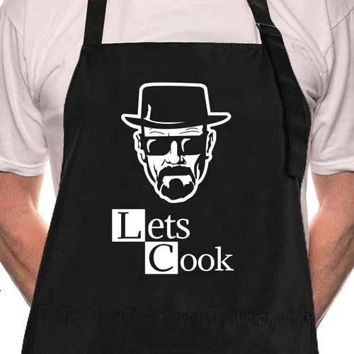 Miniatura 12 de ZOORON Divertidos delantales de chef negros para hombres, ajustables, para barbacoa, cocina, con bolsillos, accesorios para parrilla Tu opinión