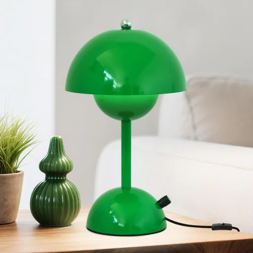 Miniatura 10 de Lámpara de mesa con control táctil, lámpara de seta dorada regulable, luz nocturna para dormitorio, sala de estar, estudio, cafetería, oficina, luz
