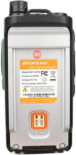 Miniatura 8 de BAOFENG Radio GMRS Portátil de Largo Alcance GM-15 Pro 8W Walkie Talkie con Auricular, Receptor de Clima NOAA, Repetidor GMRS Recargable, Radio