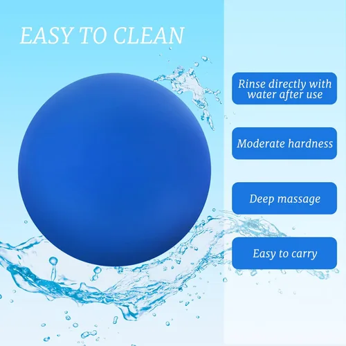 Miniatura 5 de ZUFECY Bola de masaje para pies y espalda, pelota de goma de 2.5 pulgadas para terapia de punto de activación, herramienta de liberación miofascial