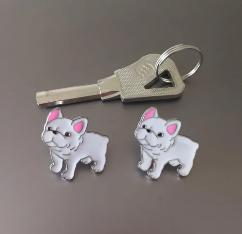 Miniatura 75 de Broche de perro carlino encantador para mascotas, broche de ramillete de metal, placa de identificación para perro, regalo de cumpleaños de Navidad