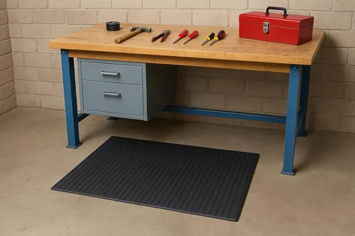 Miniatura 7 de Guardian Air Step - Tapete antifatiga para piso, vinilo, 2 x 3 pies, negro, reduce la fatiga y las molestias, se puede cortar fácilmente