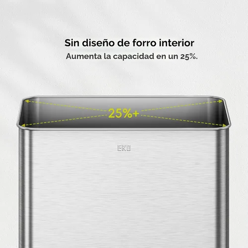 Miniatura 6 de EKO Mirage X - Bote de basura con sensor de movimiento de 21.1 galones, automático, grande, para cocina, sin contacto, de acero inoxidable