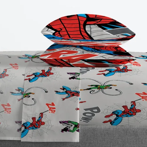 Miniatura 4 de Marvel Spiderman Spidey VS - Juego de cama de 7 piezas tamaño completo - Incluye edredón y juego de sábanas - Microfibra súper suave resistente a