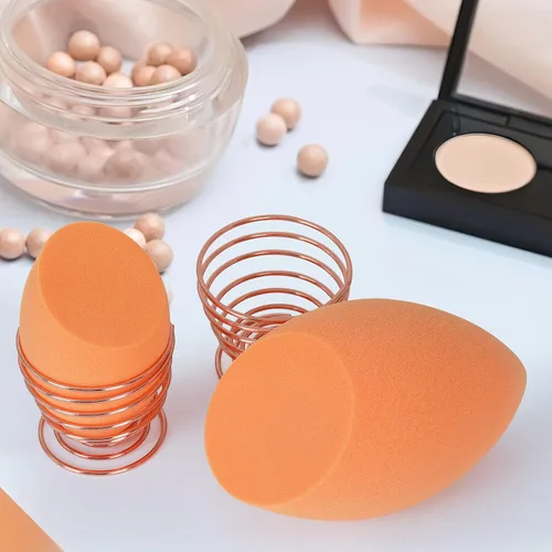 Miniatura 6 de Esponjas de maquillaje extra grandes de 4.3 in, licuadora grande para cara y cuerpo (1 pequeña y 1 grande) -con 2 soportes para esponjas, aplicación