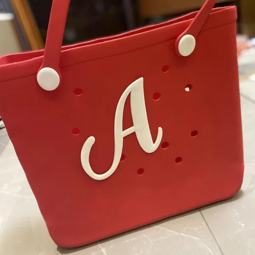 Miniatura 2 de 2 piezas de accesorios de letras compatibles con agujero de playa, dijes decorativos del alfabeto