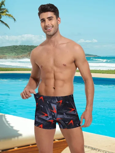 Miniatura 5 de K898 Men's Square Leg Swimming Jammer Shorts UPF50+,Men Swimsuit Swim Jammers Fabric Shape Retention