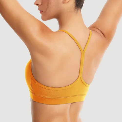 Miniatura 3 de Sujetadores deportivos acolchados para mujer, brasier deportivo sexy de línea larga entrecruzada, brasier deportivo de soporte medio con tirantes