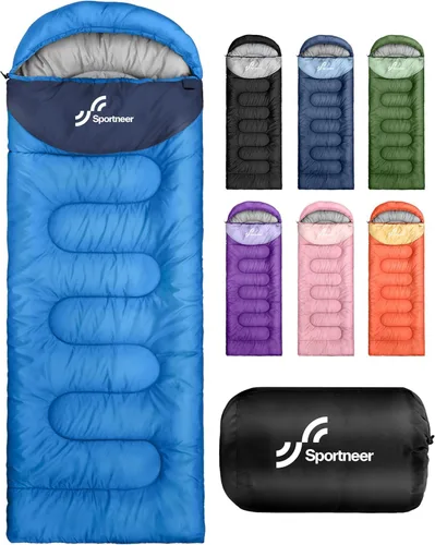 Miniatura 15 de Sportneer Sleeping Bag for Adults & Kids, Cold Weather & Warm Waterproof Camping Sleeping Bag, Compact Portable for Camping Hiking & Travel Negro